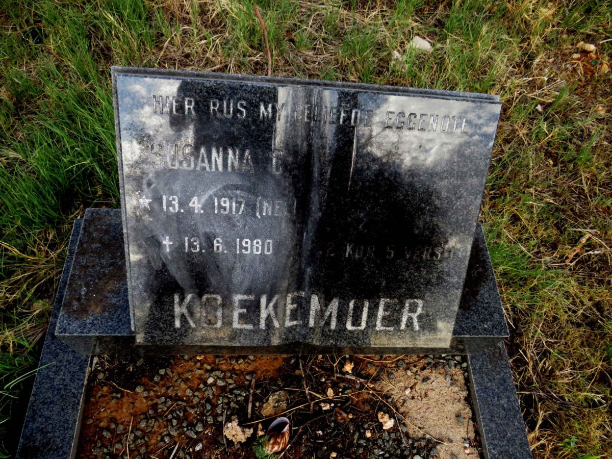 KOEKEMOER Susanna C. nee NEL 1917-1980