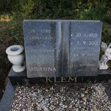 KLEM Susanna 1931-2001
