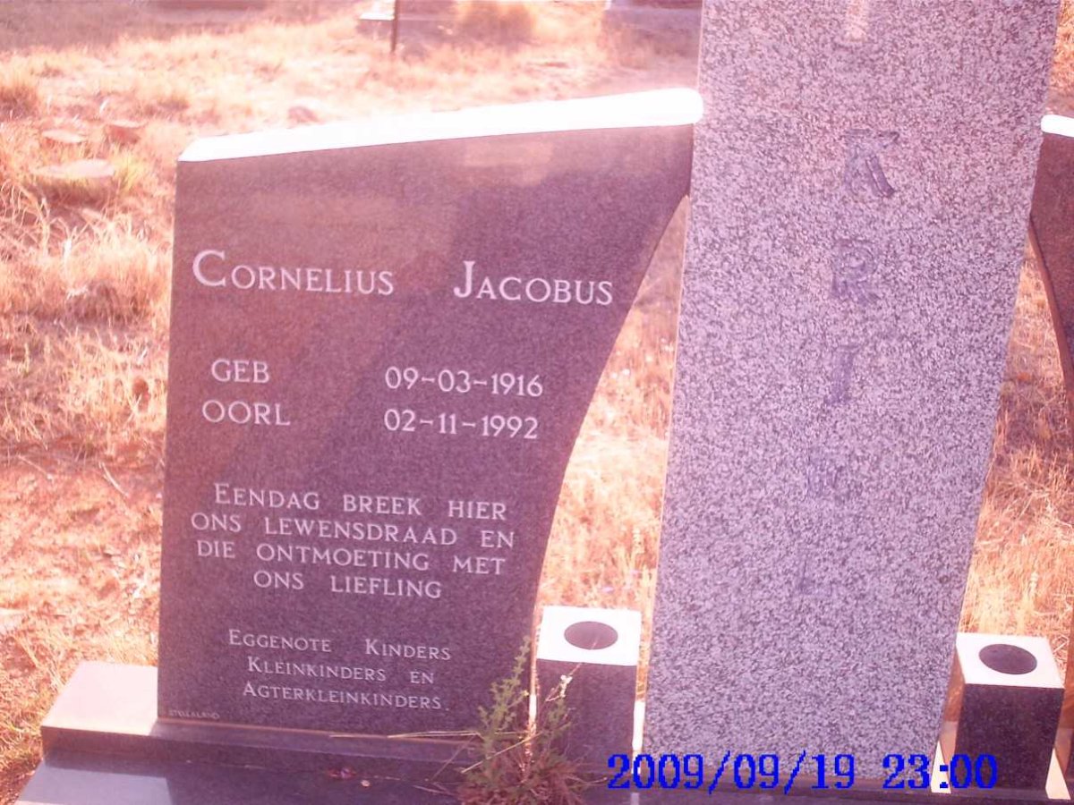 KRIEL Cornelius Jacobus 1916-1992