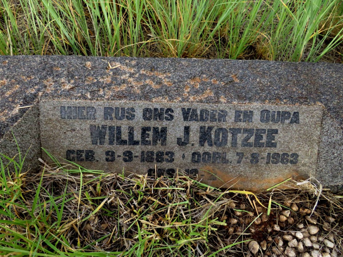 KOTZEE Willem J. 1883-1963
