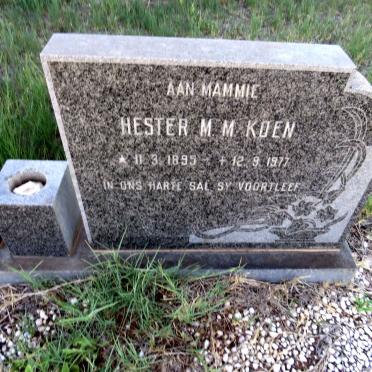 KOEN Hester M.M. 1895-1977