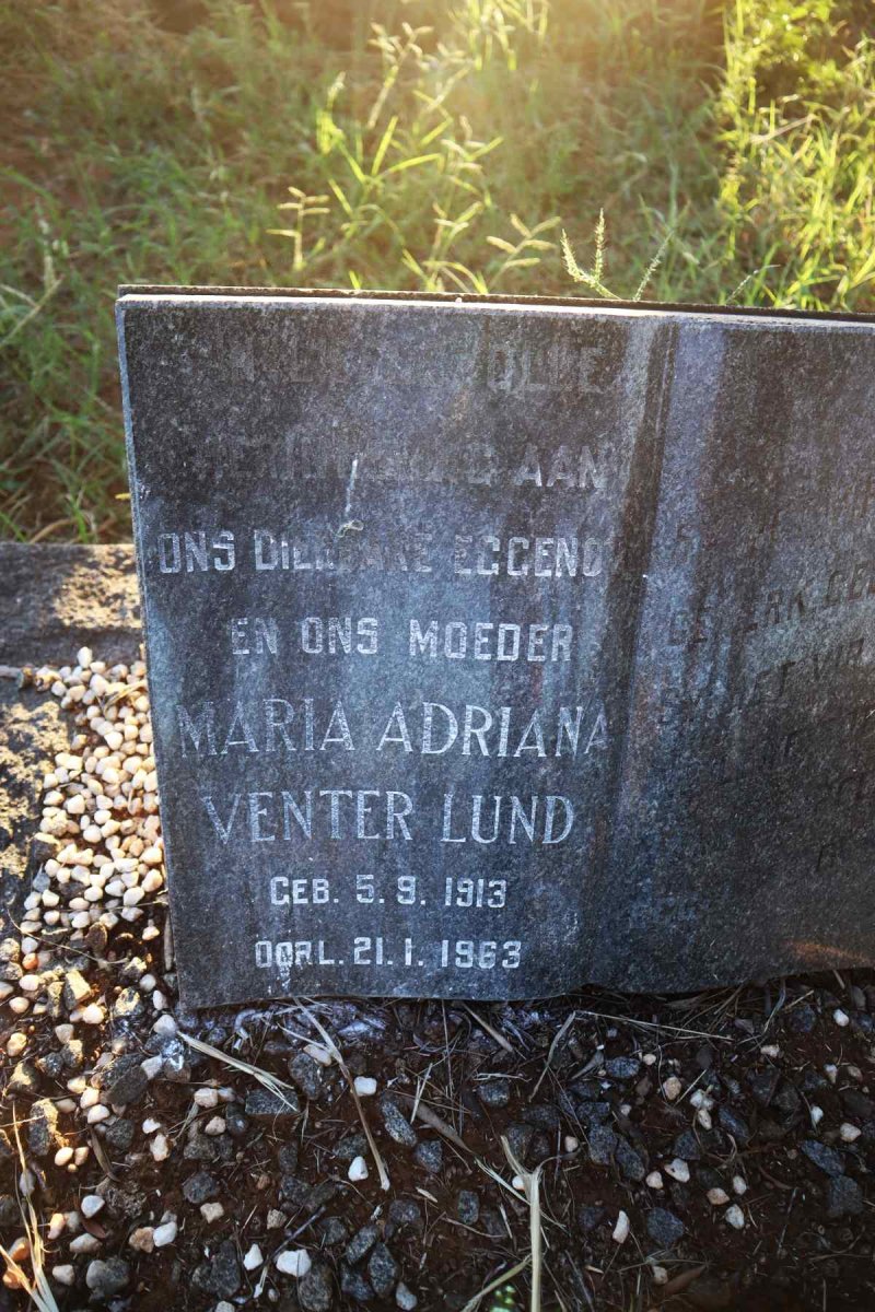 LUND Maria Adriana Venter 1913-1963