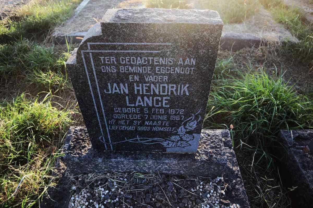 LANGE Jan Hendrik 1872-1967