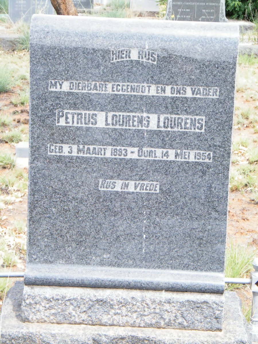 LOURENS Petrus Lourens 1893-1954