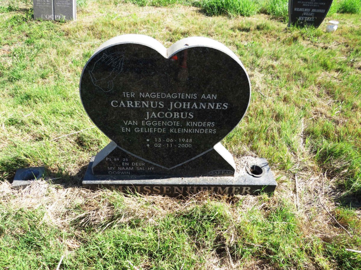 MEISSENHEIMER Carenus Johannes Jacobus 1948-2000