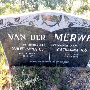 MERWE Wilhelmina C., van der 1887-1973 :: MERWE Catharina H.G., van der 1895-1975