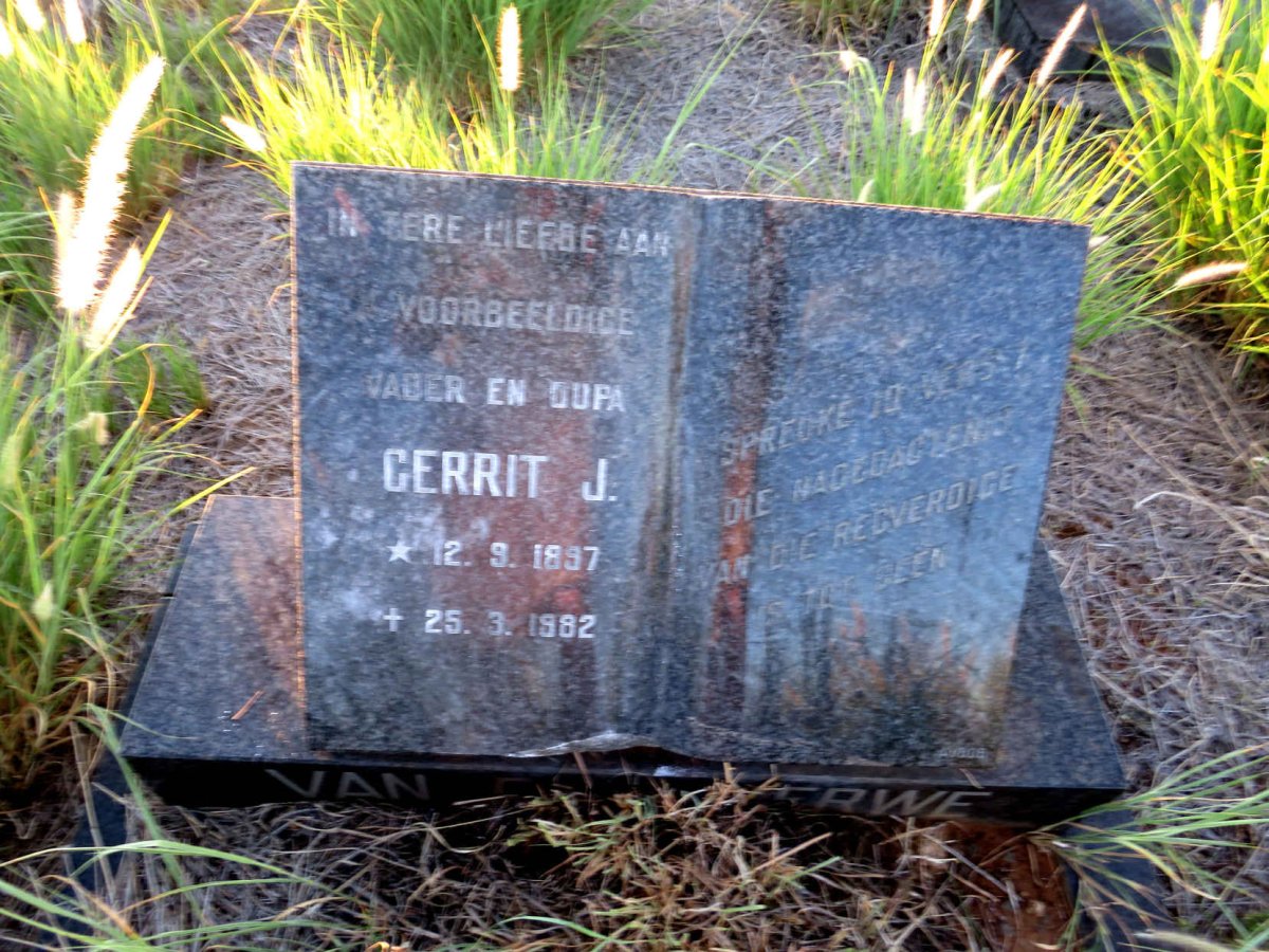 MERWE Gerrit J., van der 1897-1982