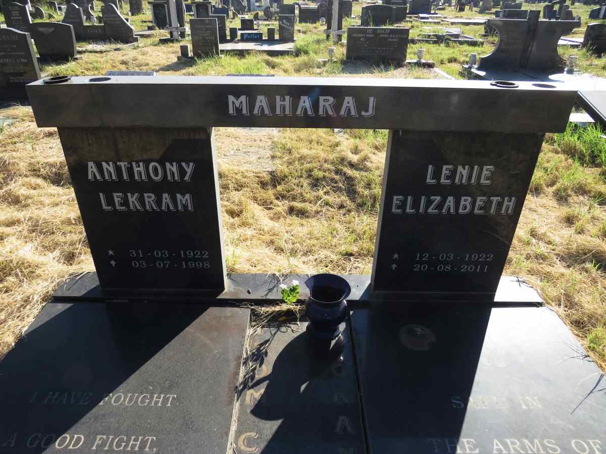 MAHARAJ Anthony Lekram 1922-1998 & Lenie Elizabeth 1922-2011