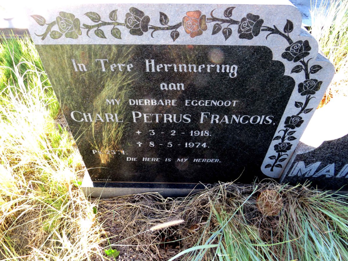MARAIS Charl Petrus Francois 1918-1974 & Hester Susanna LOMBARD 1925-_1
