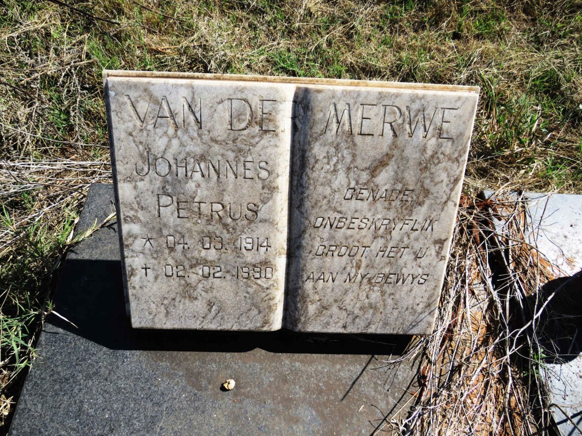 MERWE Johannes Petrus, van der 1914-1990
