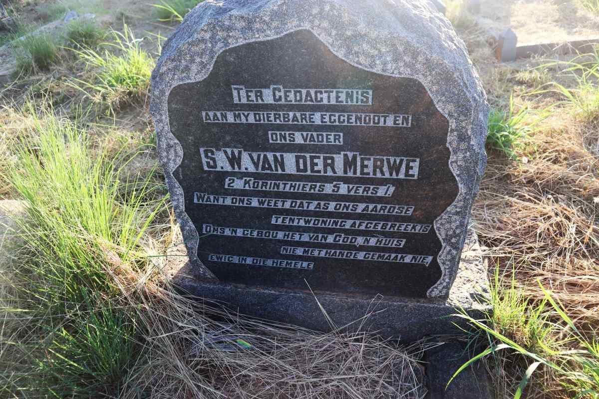 MERWE S.W., van der