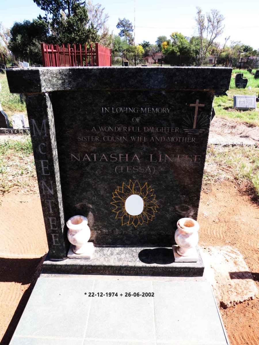 MCENTEE Natasha Linese 1974-2002