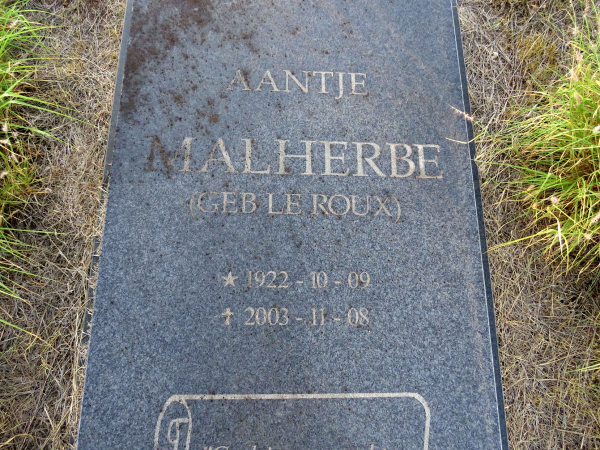 MALHERBE Aantje nee LE ROUX 1922-2003