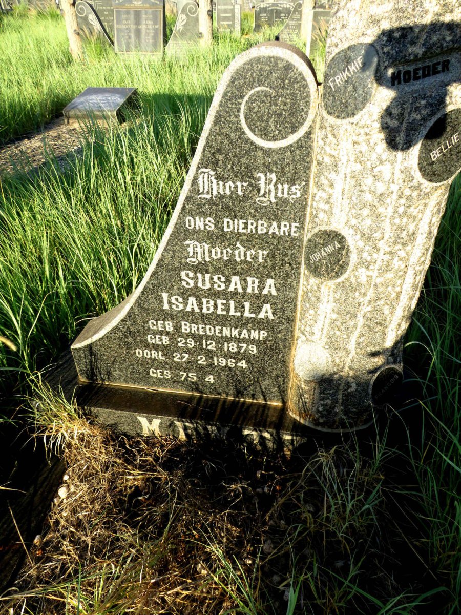 MENTZ Susara Isabella nee BREDENKAMP 1879-1964