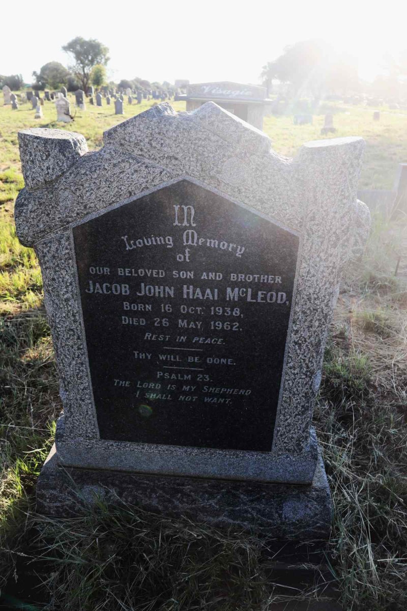 MCLEOD Jacob John Haai 1938-1962