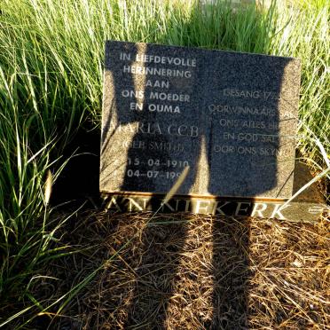 NIEKERK Maria C.C.B., van nee SMITH 1910-1997_2