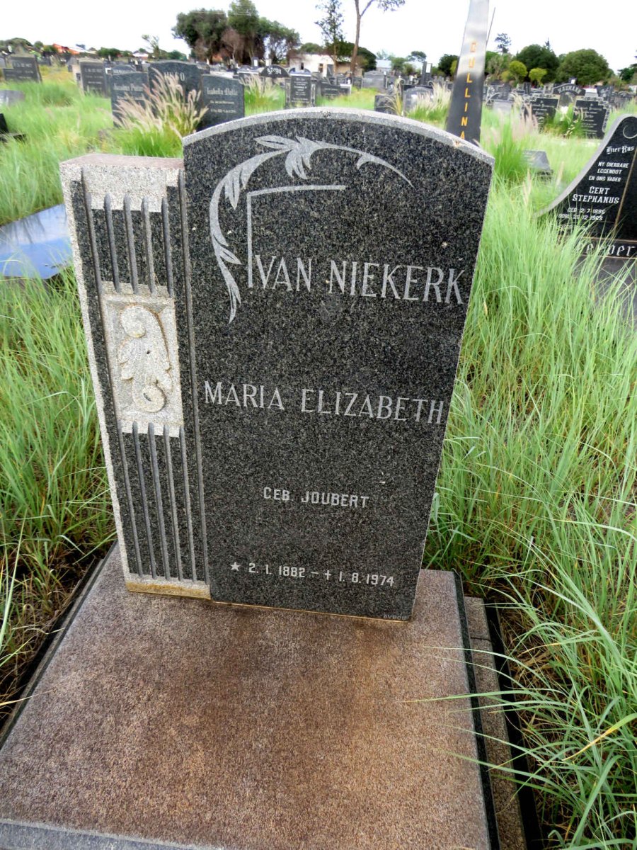 NIEKERK Maria Elizabeth, van nee JOUBERT 1882-1974