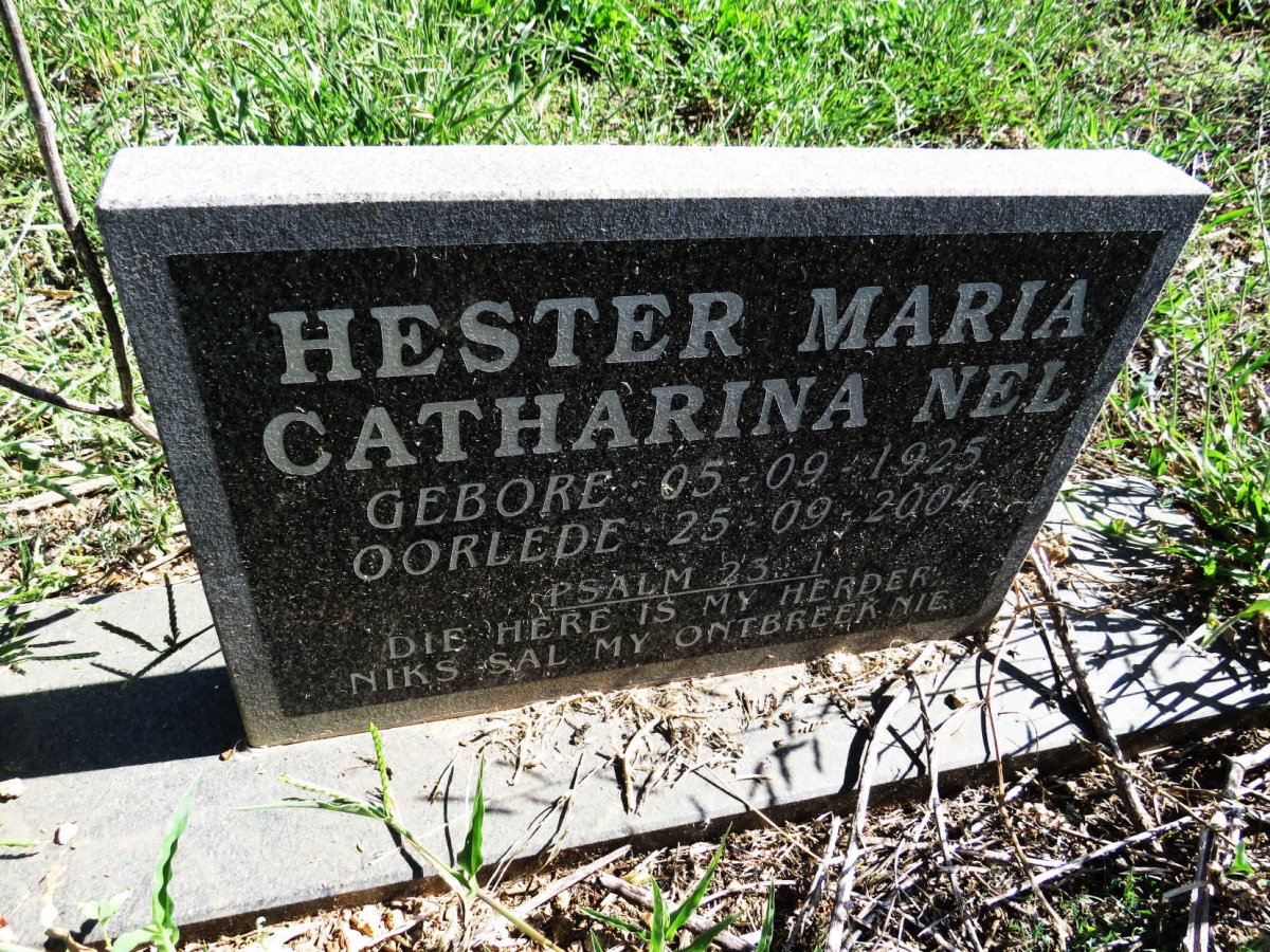 NEL Hester Maria Catharina 1925-2004