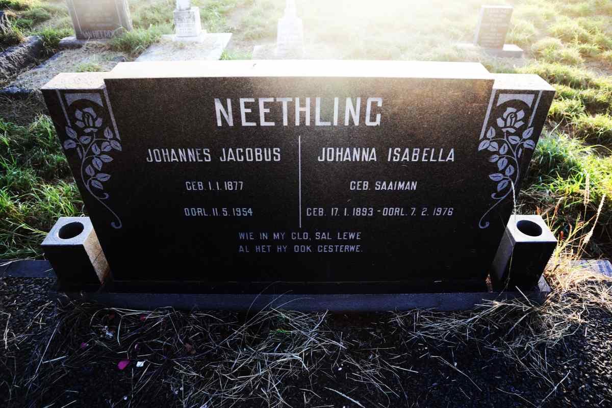 NEETHLING Johannes Jacobus 1877-1954 & Johanna Isabella SAAIMAN 1893-1976