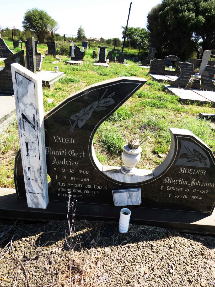 NEL Daniel Gert Andries 1908-1989 & Martha Johanna GERICKE 1917-1994