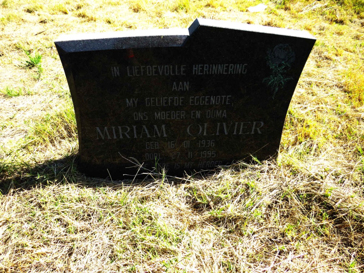 OLIVIER Miriam 1936-1995