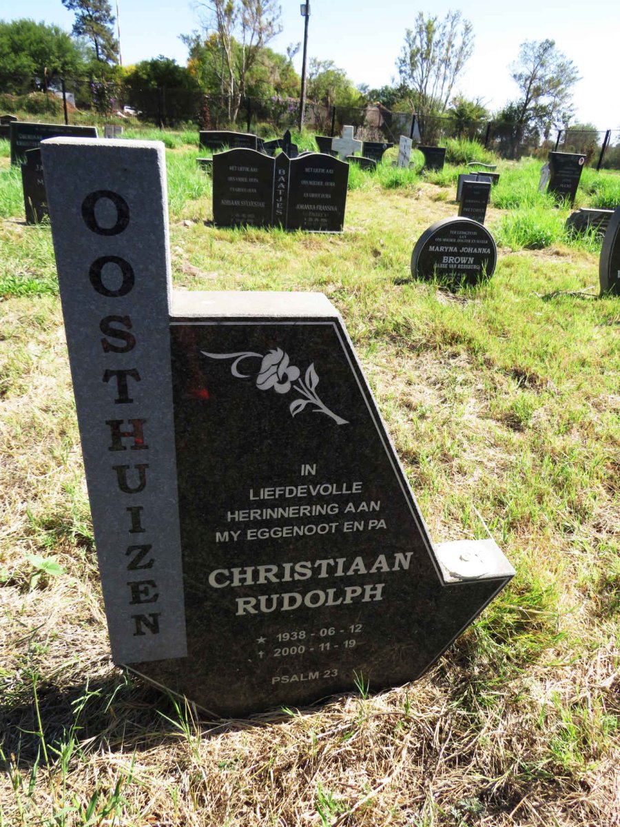 OOSTHUIZEN Christiaan Rudolf 1938-2000
