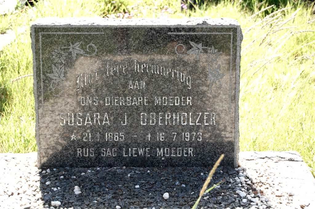 OBERHOLZER Susara J. 1885-1973