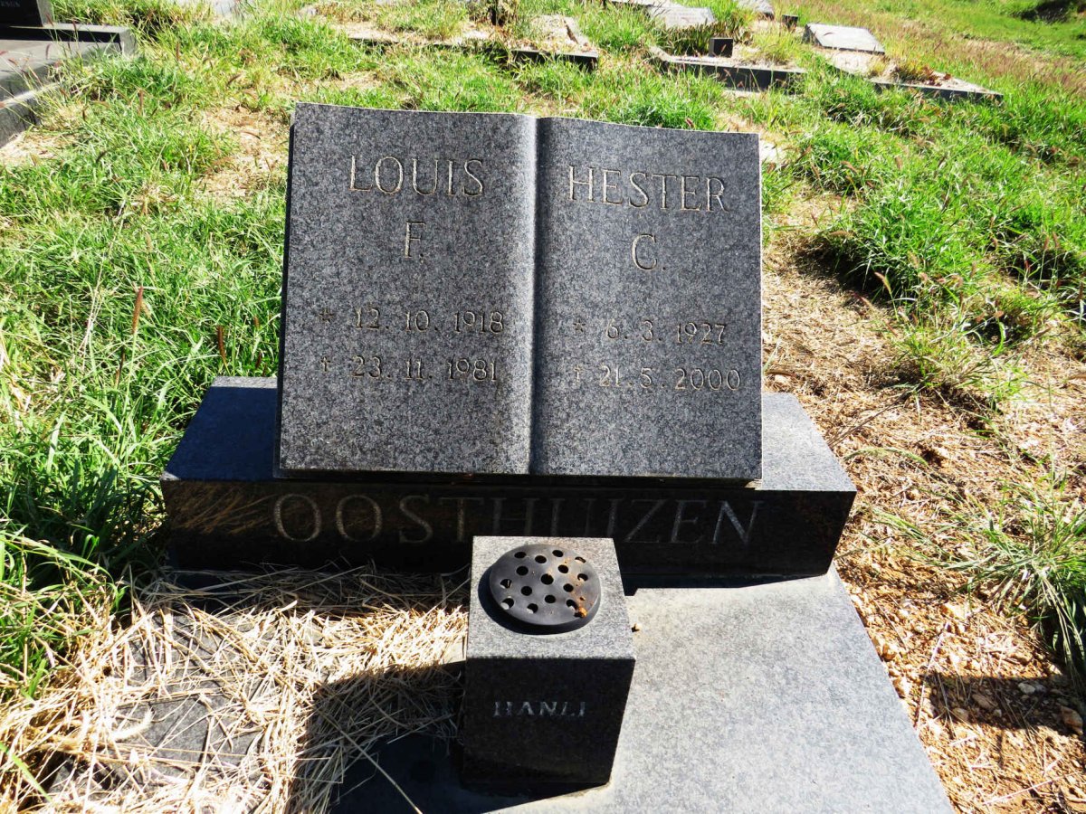 OOSTHUIZEN Louis E. 1918-1981 & Hester C. 1927-2000