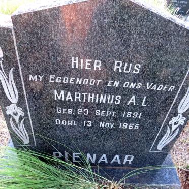 PIENAAR Marthinus A.L. 1891-1965
