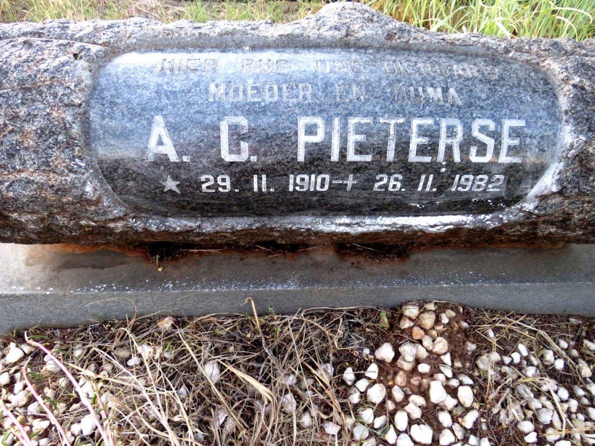 PIETERSE A.C. 1910-1982