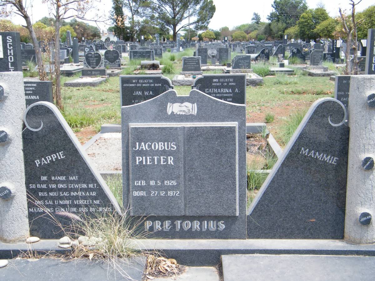 PRETORIUS Jacobus Pieter 1926-1972