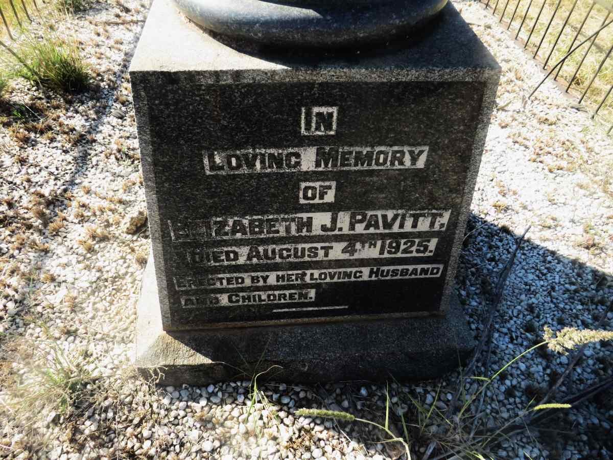 PAVITT Elizabeth J. -1925