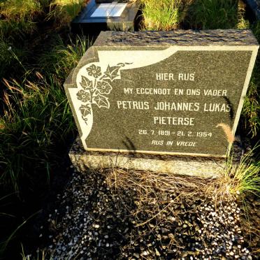 PIETERSE Petrus Johannes Lukas 1891-1954