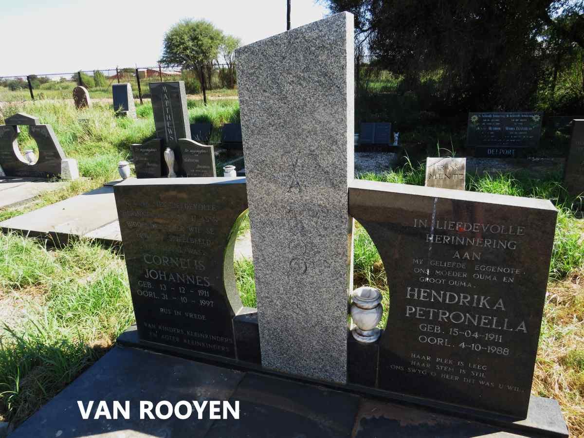 ROOYEN Cornelis Johannes, van 1911-1997 & Hendrika Petronella 1911-1988