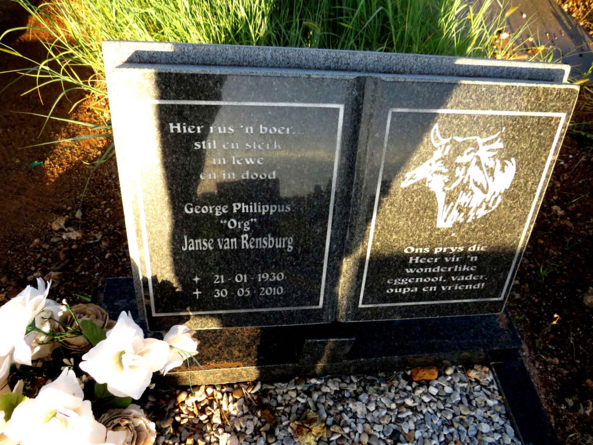 RENSBURG George Philippus, Janse van 1930-2010