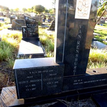 RENSBURG Jacobus Johannes, van 1895-1967 & Esther Ellen 1899-1973