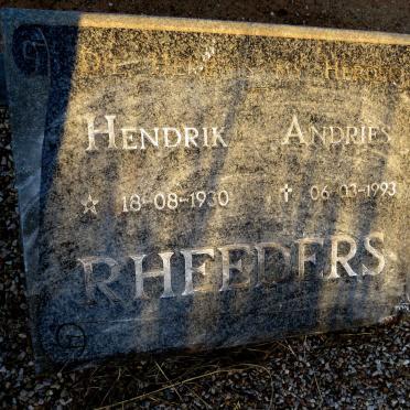 RHEEDERS Hendrik Andries 1930-1993