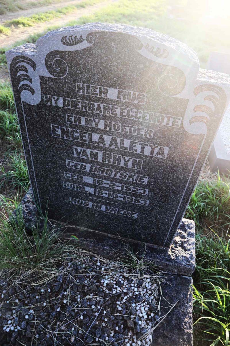 RHYN Engela Aletta, van nee DROTSKIE 1923-1953
