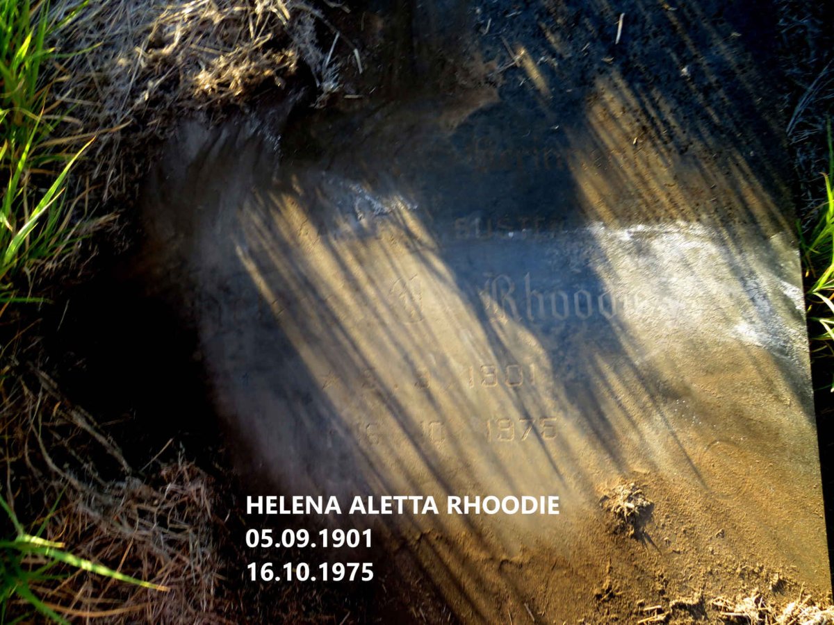 RHOODIE Helena Aletta 1901-1975