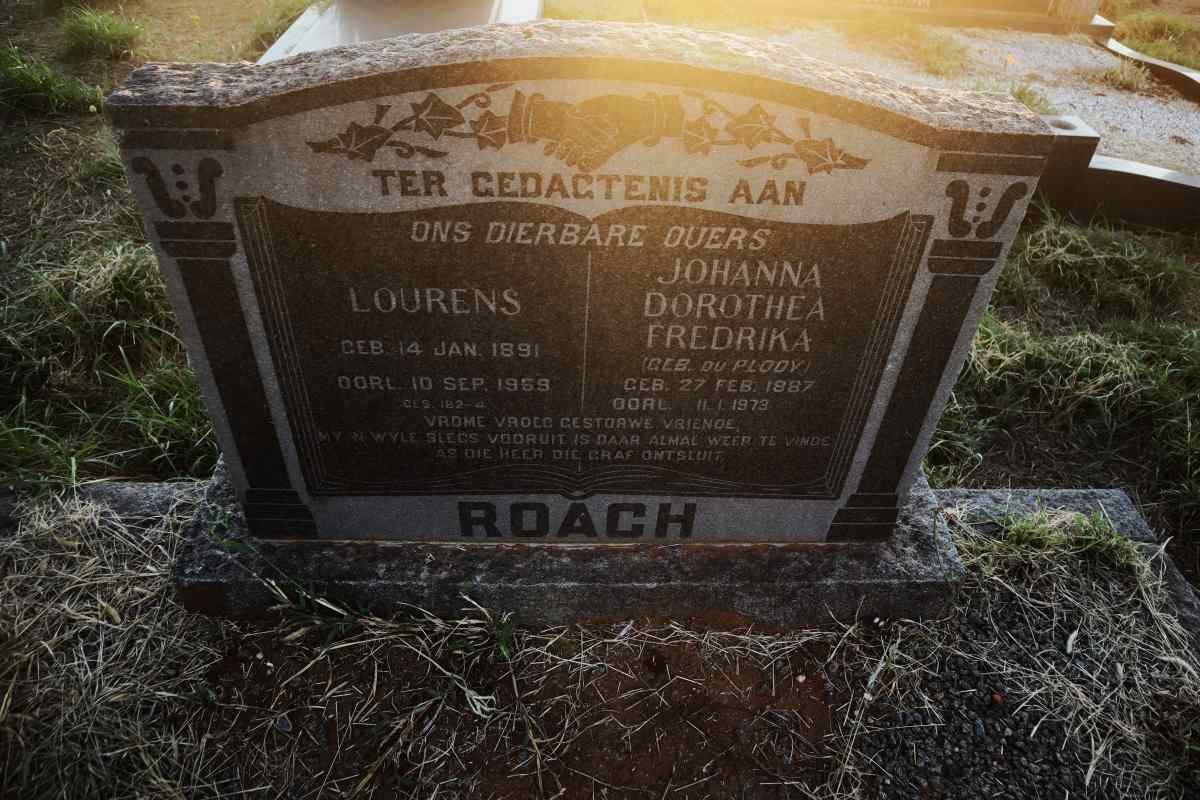 ROACH Lourens 1891-1959 & Johanna Dorothea Fredrika DU PLOOY 1887-1973