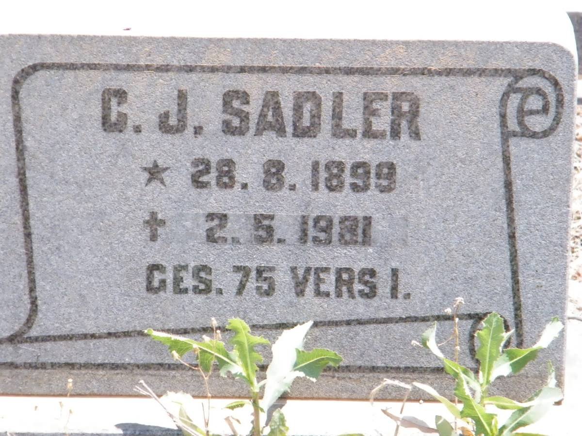 SADLER C.J. 1899-1981