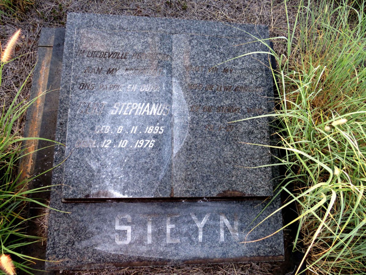 STEYN Gert Stephanus 1895-1976