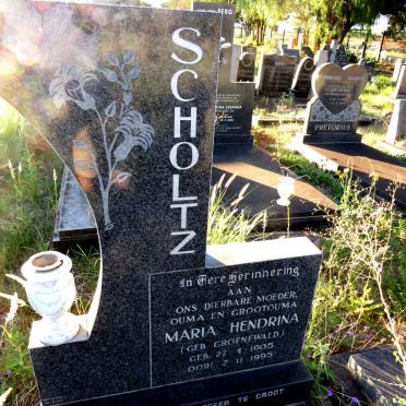 SCHOLTZ Maria Hendrina nee GROENEWALD 1905-1995