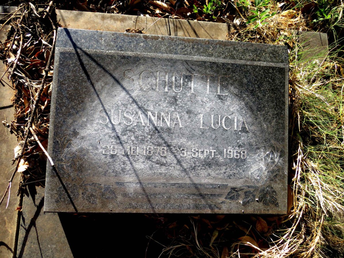 SCHUTTE Susanna Lucia 1878-1968