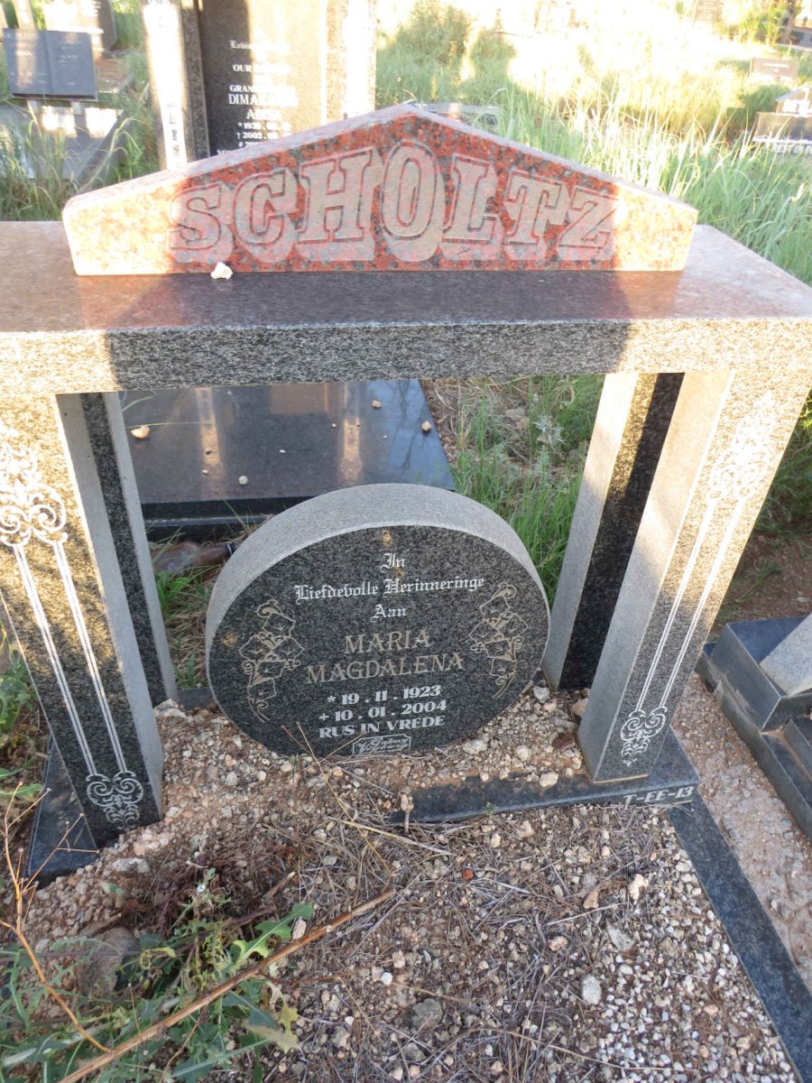 SCHOLTZ Maria Magdalena 1923-2004
