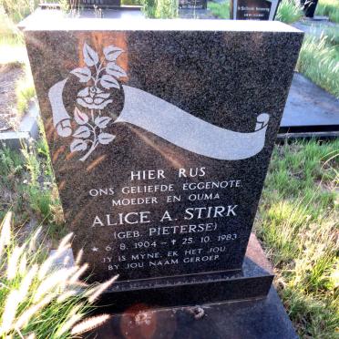 STIRK Alice A. nee PIETERSE 1904-1983