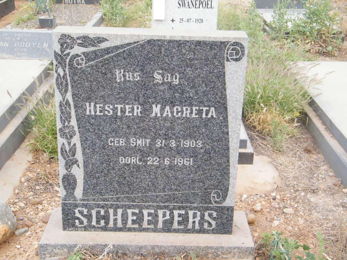 SCHEEPERS Hester Magreta nee SMIT 1903-1961
