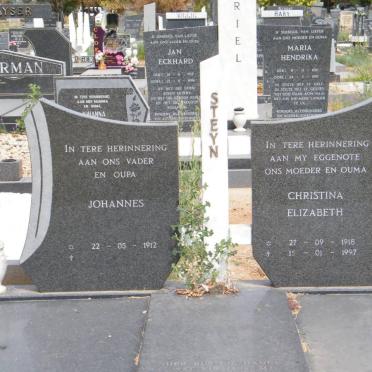 STEYN Johannes 1912- &amp; Christina Elizabeth 1918-1997