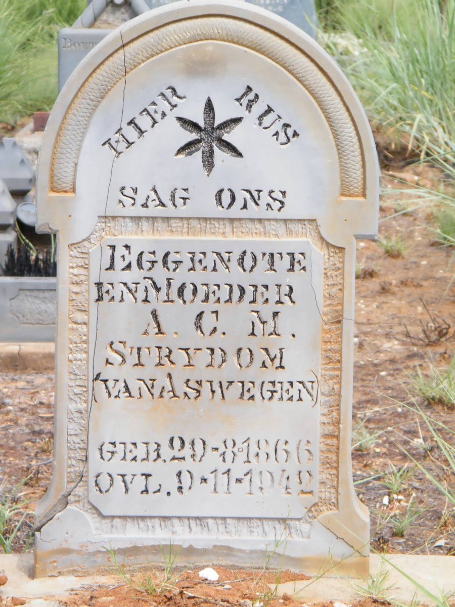 STRYDOM A.C.M. nee VAN ASWEGEN 1866-1942
