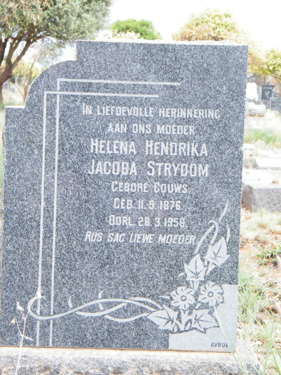 STRYDOM Helena Hendrika Jacoba nee GOUWS 1876-1956